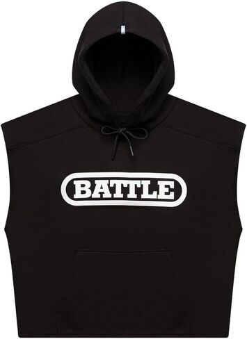 Battle Sports Classics Sleeveless Hoodie, Cropped Length, Brushed Fleece Material, Standard Fit in Saudi Arabia
