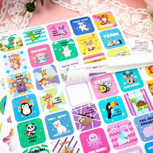 ملصقات FUNCLASS للأطفال في الفصول الدراسية، 16 ورقة 844 ملصقات مكافآت للمعلمين، ملصقات للتدريب على المرحاض لمخطط المكافآت، ملصقات صغيرة ممتعة، هدية تأكيد in Kuwait