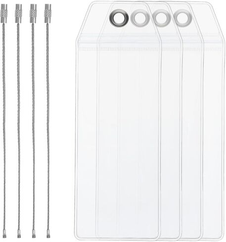 4 قطع من حامل علامات الأمتعة للرحلات البحرية من مادة PVC المقاومة للماء وعلامات الأمتعة الشفافة لسفن الرحلات البحرية وعلامات الطباعة مع سحاب وحلقات فولاذية للسفر in Saudi Arabia