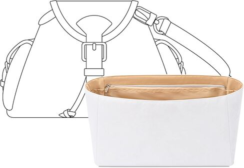 Purse Organizer Insert for LV Odyssee Handbag,Custom Fit Inside Premium Lightweight Water Resistant Purse Insert with Zipper(Vanile) in Saudi Arabia
