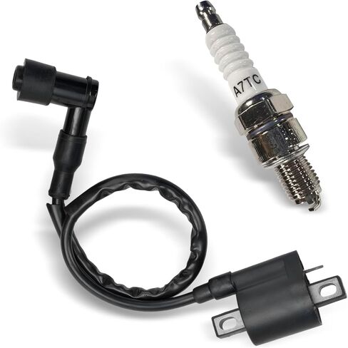 ملف إشعال السباق عالي الأداء CG مع مقبس A7TC Spark Plug A7TC Spark Plug لـ CG125 50CC 90CC 110CC 150CC 125CC 150CC 200CC 250CC محرك عمودي ATV Dirt Bike Go Kart Motorcycle (أسود) in Saudi Arabia