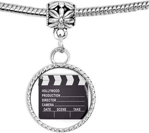 Arthwick Store Lights Camera Action Hollywood Clapper Board Charm Pendant Bracelet in Saudi Arabia