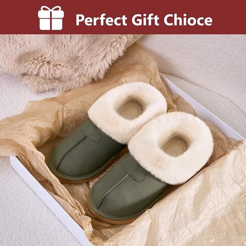 Women’s Fuzzy Platform Slippers Cozy Suede Mini Boots with Plush Fleece Lining Lightweight Anti-Slip Boot Soft Warm Winter House Shoes for Indoor Outdoor in Saudi Arabia