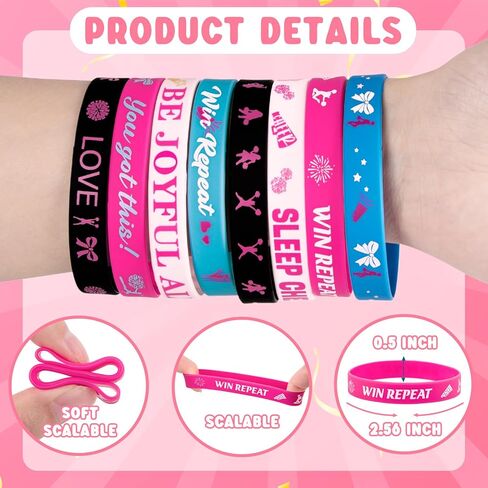 74pcs Cheerleader Gifts Bulk for Team – Cheer Bracelets for Party Favors, Girls Accessories, Goodie Bag Stuffers, Cheerleading Supplies in Saudi Arabia
