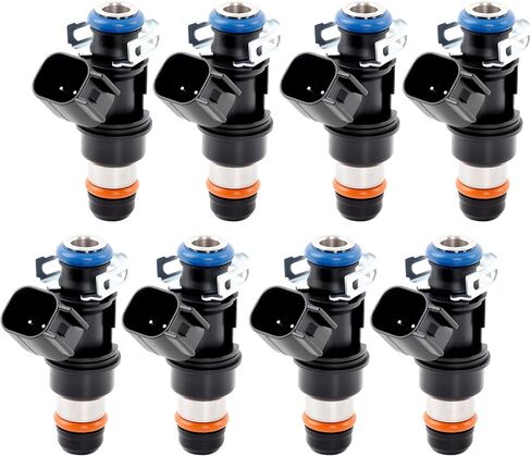 Gledewen Fuel Injectors 12580681 2 Holes Compatible with Chevy Silverado Tahoe Avalanche/GMC Sierra Yukon Yukon XL/Cadillac Escalade 4.8L 5.3L 6.0L 6.2L Replace FJ887 2171621 19421333 Set of 8 in Saudi Arabia