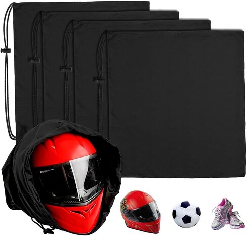 5Pcs Motorcycle Helmet Bags, Welding Motorcycle Hood Bag with Drawstring Locking, Large Capacity Lightweight Helmet Protection Storage Bag for Ski Sport Riding Bicycle Hiking Travel, Black in Saudi Arabia