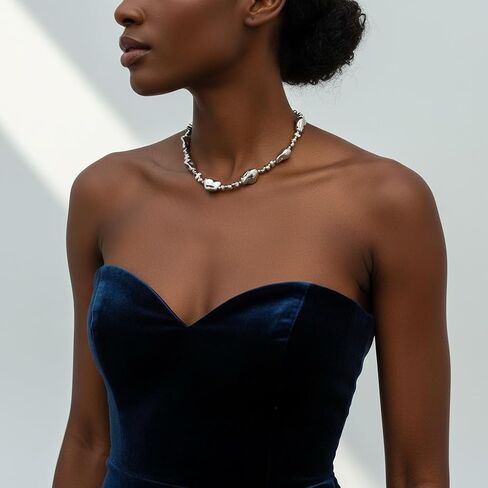 Pearl Choker Necklaces for Women Chunky Gold Beaded Pearl Necklaces Charm Pearls Choker Necklace Vintage Statement Necklace Dainty Y2K Jewelry Boho Prom Jewelry Gift for Women in Saudi Arabia