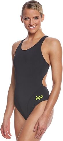 Michael Phelps Solid Mid Back Swimsuit Black in Saudi Arabia