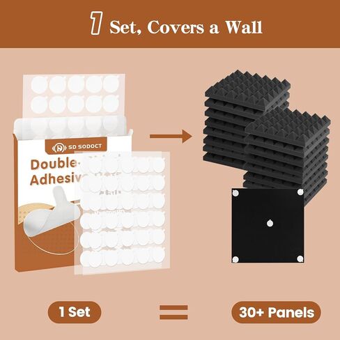 150 حزمة نقاط لاصقة بيضاء على الوجهين لألواح الرغوة الصوتية، أشرطة تثبيت قابلة للإزالة، نقاط لاصقة قوية عازلة للصوت، معجون شفاف، ملصق شفاف شديد التحمل in Kuwait