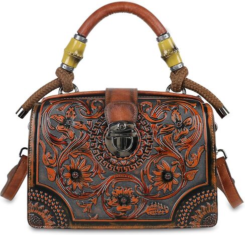 Crossbody Bag For Women Shoulder Bag Purse and Handbag Tote Bag Vintage Embossing Pattern in Saudi Arabia