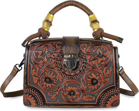 Crossbody Bag For Women Shoulder Bag Purse and Handbag Tote Bag Vintage Embossing Pattern in Saudi Arabia