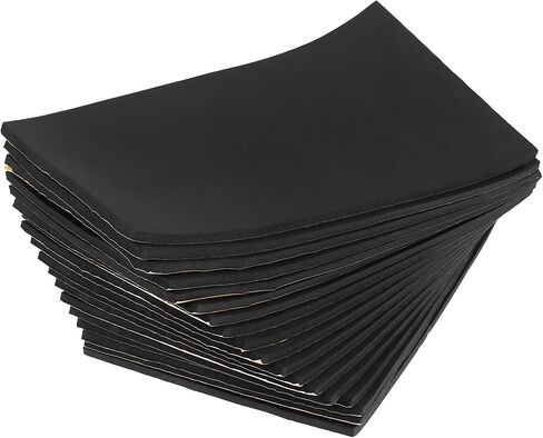 uxcell 18pcs 10mm 394mil 29.06sqft Car Sound Deadener Insulation Mat Cotton Blend Door Audio Noise Insulation 20''x12'' in Saudi Arabia