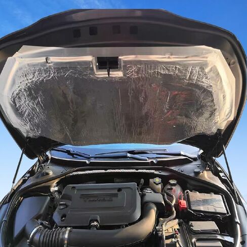 وسادة عازلة لغطاء السيارة - عازل للصوت ودرع للحرارة - رغوة ذاتية اللصق مقاس 32 × 55 بوصة مع رقائق الألومنيوم in Kuwait