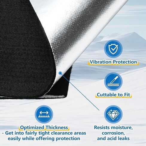 UCINNOVATE Universal Car Battery Blanket, 40"x7" Battery Insulation Kit for Cold Weather, Thermal Wrap Heat Shield Barrier for Car Vehicle Truck Marine RV Battery, Extreme Temperature Protection Cover in Saudi Arabia