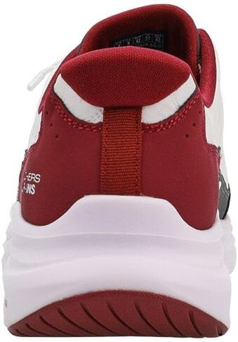 Skechers - Mens Contour Foam - Cozy Fit Slip On Shoes, Color White/Burgundy, Size: 10.5 M US in Saudi Arabia