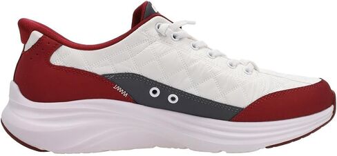Skechers - Mens Contour Foam - Cozy Fit Slip On Shoes, Color White/Burgundy, Size: 10.5 M US in Saudi Arabia