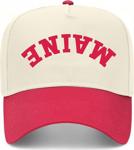 Maine Upside Down Reversed Vintage Trucker Hat | ME | Premium Adjustable Snapback Baseball Hat for Men & Women in Saudi Arabia