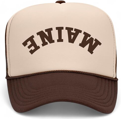 Maine Upside Down Reversed Vintage Trucker Hat | ME | Premium Adjustable Snapback Baseball Hat for Men & Women in Saudi Arabia