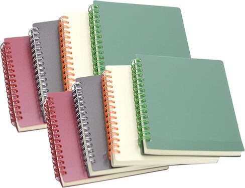 4pcs A6 Spiral Notebooks Supplies 8mm Ruled 5.7 x 4.1 inch Hardcover 160 Pages Journals for Work Students Study and Notes (4, Flower A) in Saudi Arabia