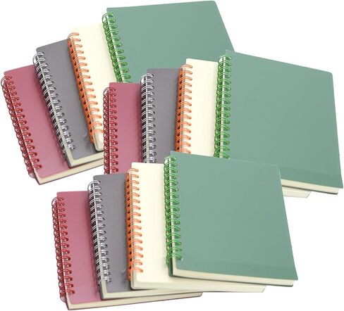 4pcs A6 Spiral Notebooks Supplies 8mm Ruled 5.7 x 4.1 inch Hardcover 160 Pages Journals for Work Students Study and Notes (4, Flower A) in Saudi Arabia