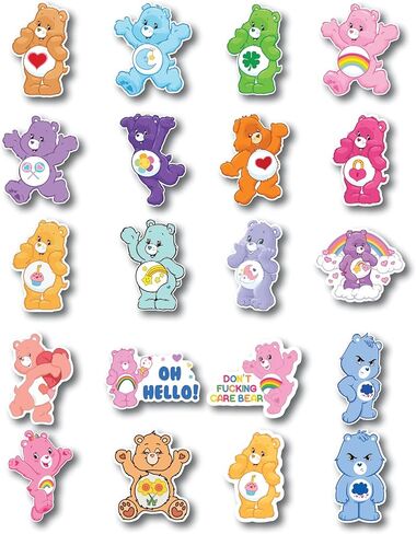 Care Compatible Bears Compatible 20pack Vinyl Premium Quality Stickers Variety Pack - Laptop, Water Bottle, Scrapbooking, Tablet, Skateboard, Cup, Wall, Bumper, Cell (2 inch) in Saudi Arabia