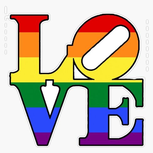 الحب قوس قزح الوفير ملصق الفينيل صائق 5" in Kuwait