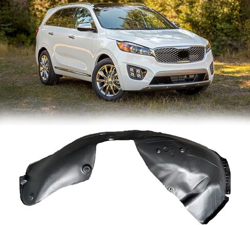 YLT AUTO Front Inner Fender Liner Right Passenger Side Fit for 2016 2017 2018 Kia Sorento Black RH,KI1248142 in Saudi Arabia