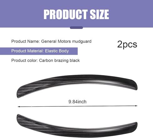 2 PCS Car Wheel Tire Eyebrow Strips, Anti-scratch Fender Flare Arch Lip Trim, Self Adhesive Auto Body Edge Protector, Universal for Most Cars (10In Carbon Fiber Black) in Saudi Arabia