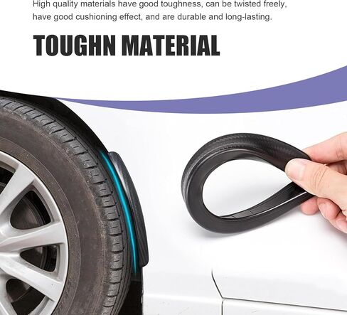 2 PCS Car Wheel Tire Eyebrow Strips, Anti-scratch Fender Flare Arch Lip Trim, Self Adhesive Auto Body Edge Protector, Universal for Most Cars (10In Carbon Fiber Black) in Saudi Arabia