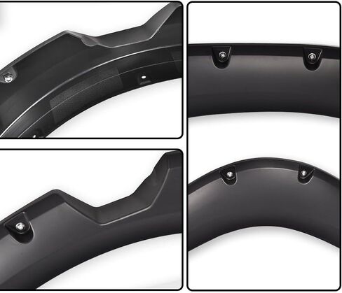 G-PLUS Fender Flares متوافقة مع Nissan Titan 2004-2015 بدون صندوق قفل بجانب السرير، غطاء العجلة الأمامية والخلفية واقي فتحة التهوية وجيب أملس مثبت in Saudi Arabia