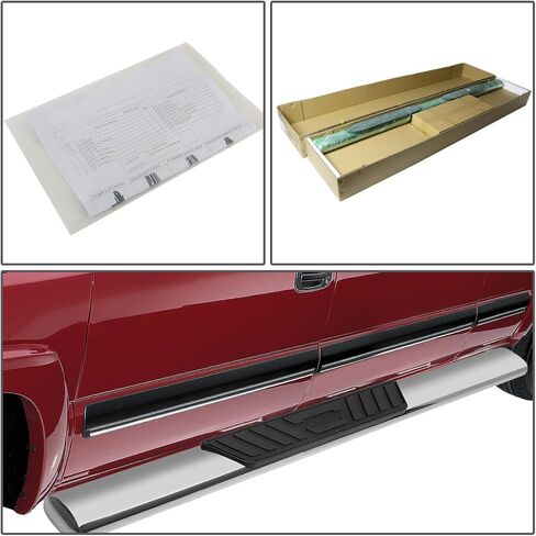 Auto Dynasty Oval Running Boards Compatible with 2015-2022 Ford F150 F250 F350 Regular Cab, Stainless Steel Side Step Rail Nerf Bars, 5" Step Bars, Polished Chrome 16 17 18 19 20 21 in Saudi Arabia