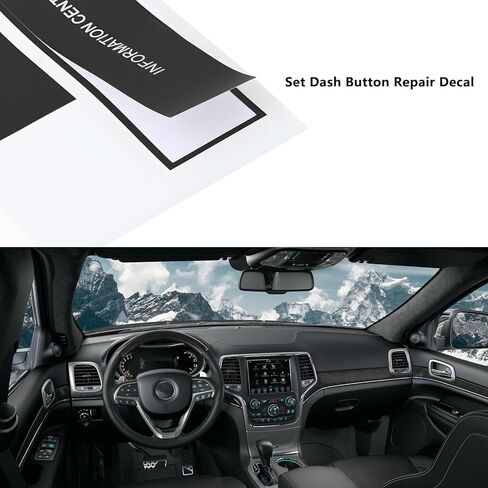 1Set Dash Button Repair Decal Compatible with Chrysler Compatible with Jeep Cherokee Commander 05-09 in Saudi Arabia