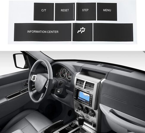 1Set Dash Button Repair Decal Compatible with Chrysler Compatible with Jeep Cherokee Commander 05-09 in Saudi Arabia