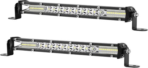 LIGBT 2Pcs 11 Inch 78W Slim LED Light Bar Single Row 26LED White Spot Flood Combo Beam Fog Driving Lamp Off Road Lights Bar Slim for Trucks UTV SUV Jeep ATV in Saudi Arabia