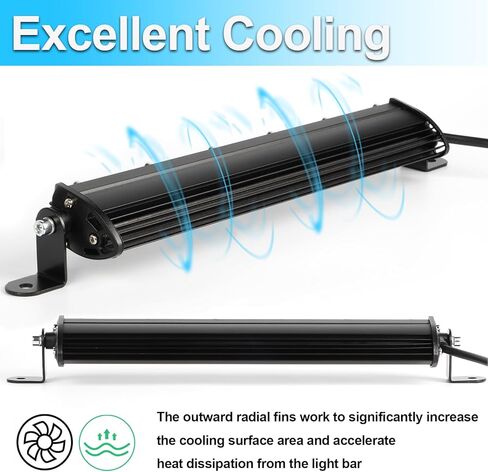 LIGBT 2Pcs 11 Inch 78W Slim LED Light Bar Single Row 26LED White Spot Flood Combo Beam Fog Driving Lamp Off Road Lights Bar Slim for Trucks UTV SUV Jeep ATV in Saudi Arabia