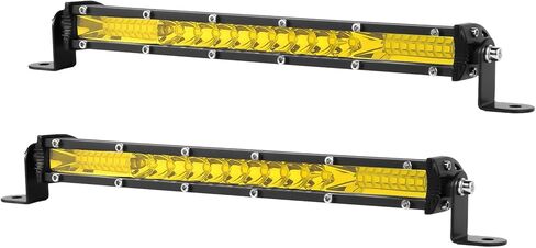 LIGBT 2Pcs 11 Inch 78W Slim LED Light Bar Single Row 26LED White Spot Flood Combo Beam Fog Driving Lamp Off Road Lights Bar Slim for Trucks UTV SUV Jeep ATV in Kuwait