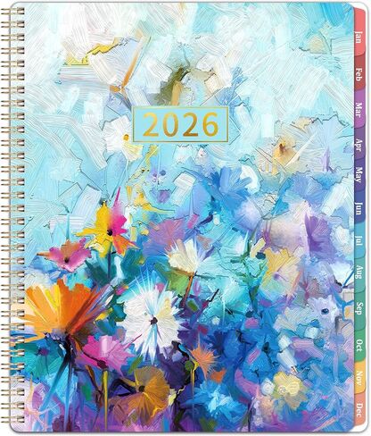 2026 Planner - 2026 Planner Weekly and Monthly, January 2026 - December 2026, 8.5" x 11", Calendar Planner 2026 with Colorful Monthly Tabs, Twin-wire Binding, Holidays, Back Pocket in Saudi Arabia