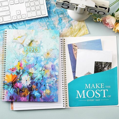 2026 Planner - 2026 Planner Weekly and Monthly, January 2026 - December 2026, 8.5" x 11", Calendar Planner 2026 with Colorful Monthly Tabs, Twin-wire Binding, Holidays, Back Pocket in Saudi Arabia