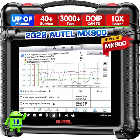 Autel MaxiCheck MX900: Same as MK900, 2024 Bidirectional Scan Tool, 3000+ Active Test, Up of MK808BT MK808S MX808S MS906, 40+ Reset, CAN-FD/DoIP, Scan VIN/License in Kuwait