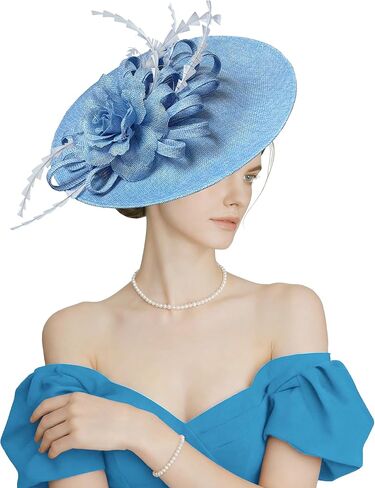 قبعات Kidukso Fascinator أغطية الرأس لقبعات ديربي 1920s غطاء رأس عتيق لحفلات الشاي وحفلات الكوكتيل والكنيسة in Kuwait