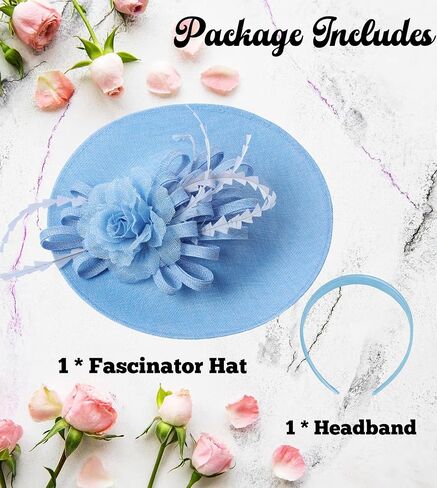 قبعات Kidukso Fascinator أغطية الرأس لقبعات ديربي 1920s غطاء رأس عتيق لحفلات الشاي وحفلات الكوكتيل والكنيسة in Kuwait
