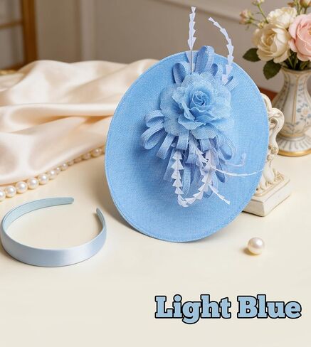 قبعات Kidukso Fascinator أغطية الرأس لقبعات ديربي 1920s غطاء رأس عتيق لحفلات الشاي وحفلات الكوكتيل والكنيسة in Kuwait