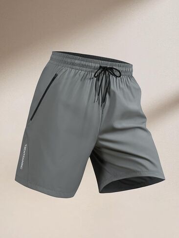 Mens Workout Shorts Lightweight Athletic Gym Basketball Training Running Shorts with Zipper Pockets in Saudi Arabia