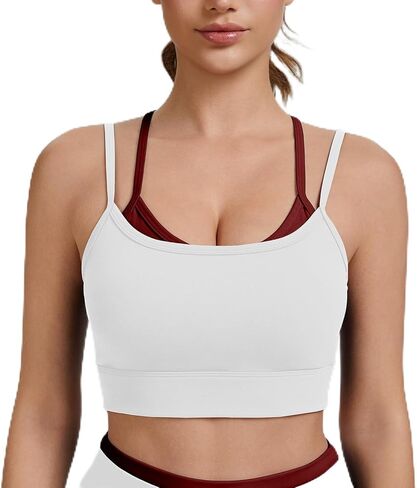 FITTOO Sports Bra for Women High Support Adjustable Straps Workout Sports Bras Strappy Back Removed Pads Workour Yoga Top in Kuwait