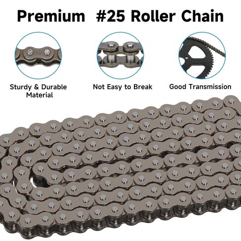 25H Drive Chain 126 Links & Chain Tensioner Replacement for Razor MX350 MX400 SX350 ZR350 Dirt Rocket Bike RSF350 Electric Sport Bike Heavy Duty Parts with Chain Breaker in Saudi Arabia