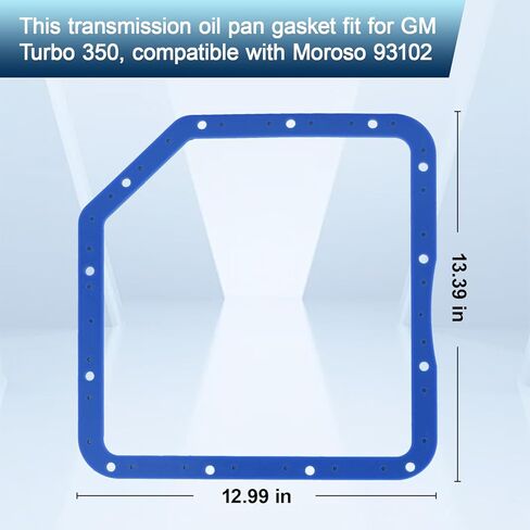 حشية وعاء زيت ناقل الحركة 93102 لـ GM Turbo 350 المتوافقة مع Moroso، زيت سميك 3/16 بوصة - مطاط مع طبقة فولاذية، يحقق أداء إغلاق فائق in Kuwait
