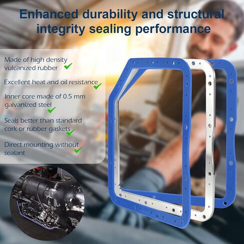 حشية وعاء زيت ناقل الحركة 93102 لـ GM Turbo 350 المتوافقة مع Moroso، زيت سميك 3/16 بوصة - مطاط مع طبقة فولاذية، يحقق أداء إغلاق فائق in Kuwait