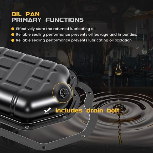 وعاء زيت المحرك السفلي مع قابس تصريف وحشية متوافق مع نيسان ألتيما 2002-2006، ماكسيما 2000-2008، مورانو 2003-2007، كويست 2004-2009 وإنفينيتي I30 2000-2001، I35 2002-2004،3.0/3.5L 264-505 in Kuwait