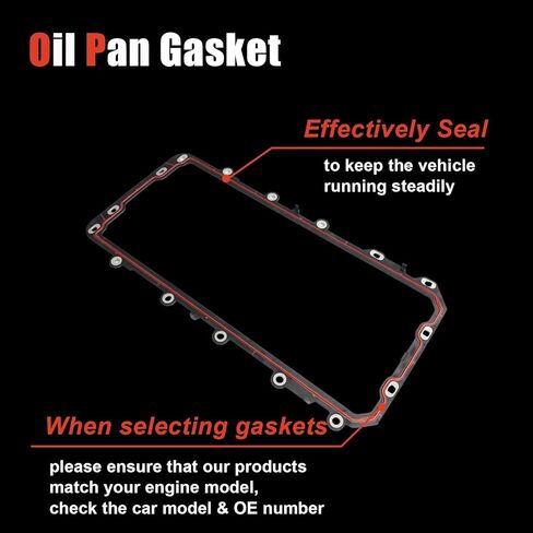 حشية وعاء الزيت من AUCERAMIC OS30725R مناسبة لـ 92-16 Ford Crown E-150 E-250 E-350 E-450 Excursion F-150 F-250 F-350 Mustang Thunderbird Lincoln Navigator Continental Mark Town 4.5L 5.4L in Kuwait