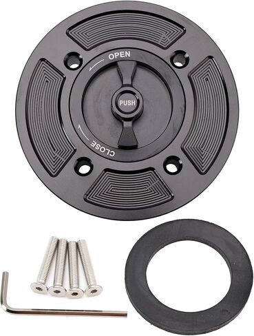Bruce & Shark Quick Release Keyless Fuel Gas Cap 112mm for Kawasaki ZX6R ZX10R 2021-2025, for Ninja 400R EX400 2018-2023, for Ninja 650/R EX650 2017-2025, Z900/ABS 2017-2025 in Saudi Arabia